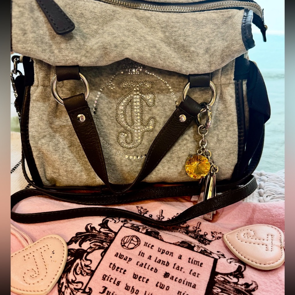 Juicy Couture Gray and Black Crossbody Bag